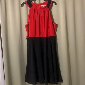 Red and black dress